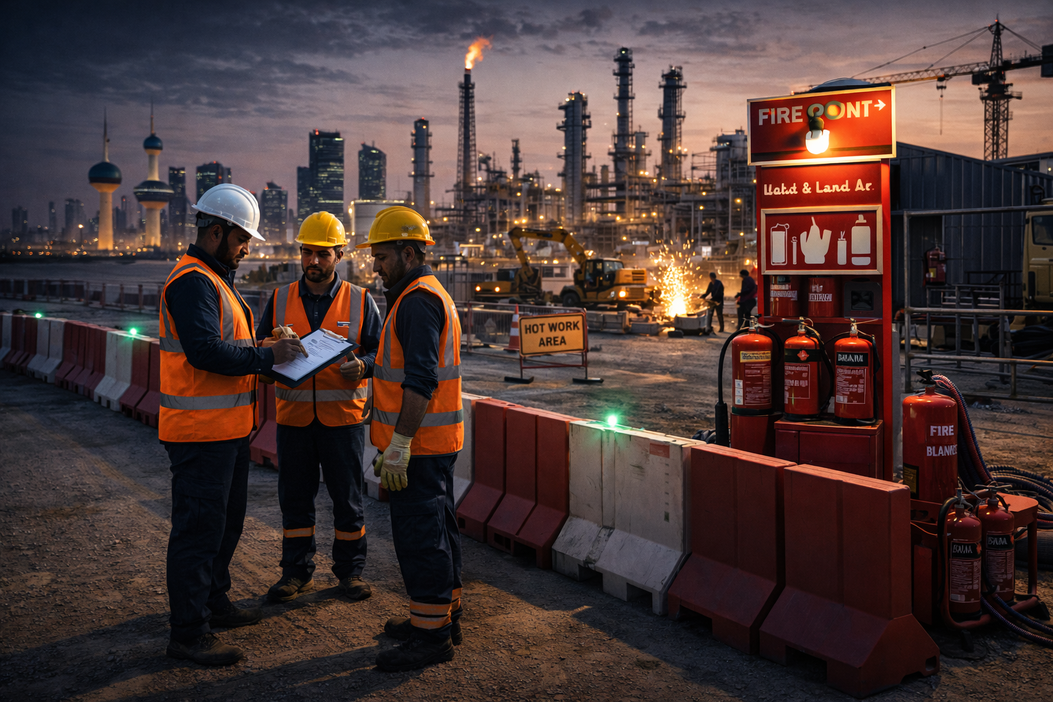 Construction site visual used as article cover for Kuwait EPC HSE framework guide